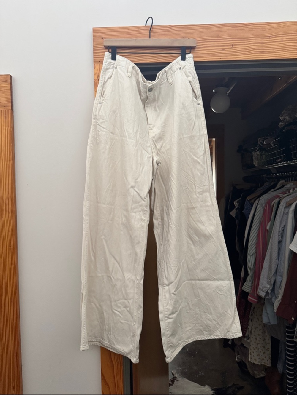 Madewell Wide Sweep Denim Trousers - Picture 7 of 10